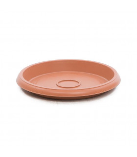 Platos para macetas redondas de 23 cm. de diámetro. Terracota. 12 platos