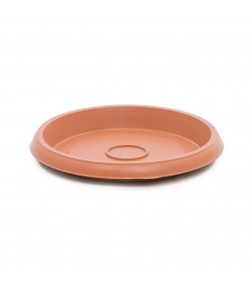 Platos para macetas redondas de 26 cm. de diámetro. Terracota. 12 platos