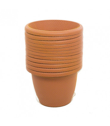 Macetas redondas de 31 cm. de diámetro. Terracota. 12 macetas