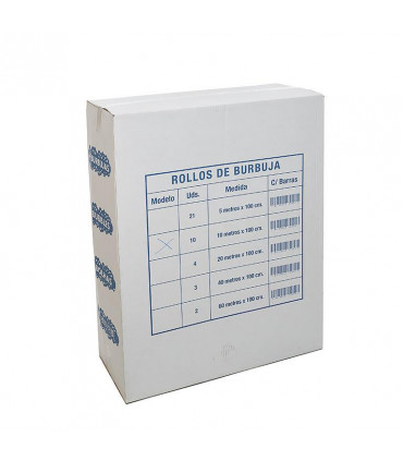 Plástico de burbujas. Rollo de 1x10 metros-Caja de 10 rollos