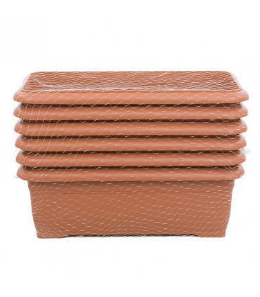 Jardineras 80x38x30 cm. Terracota. 6 jardineras