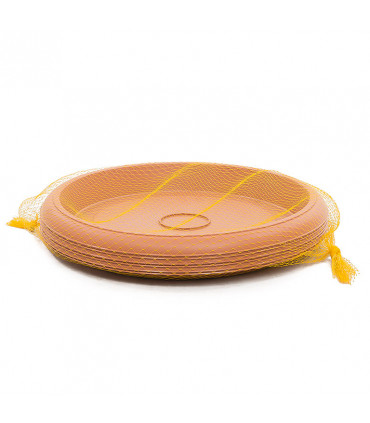 Platos para macetas redondas de 55 cm. de diámetro. Terracota. 6 platos