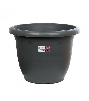 Macetas redondas de 50 cm. de diámetro.  Antracita. 6 macetas
