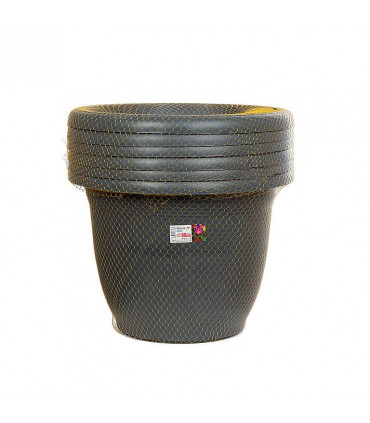 Macetas redondas de 50 cm. de diámetro.  Antracita. 6 macetas