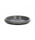 Platos para macetas redondas de 23 cm. de diámetro. Antracita. 12 platos