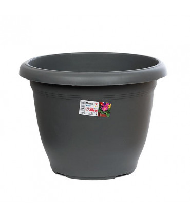 Macetas redondas de 36 cm. de diámetro. Antracita. 12 macetas