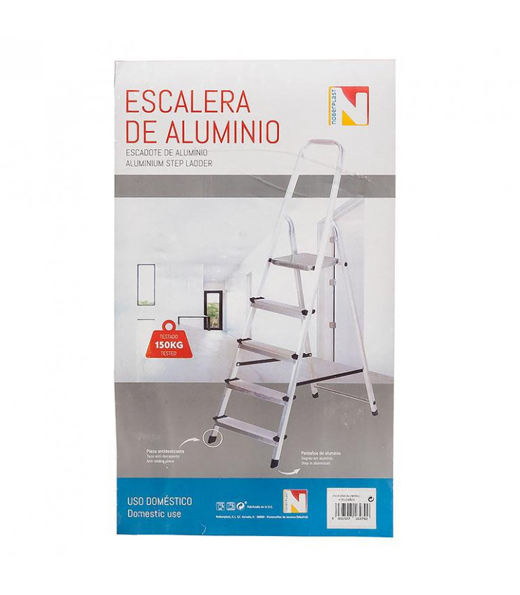 Escalera Aluminio 4 peldaños - UV: 1 unidad - Palet 66 escaleras *