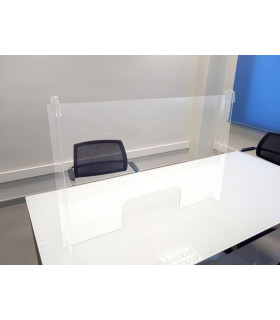 Mampara Easy Glass Policarbonato con ventanilla 90x60 cms. -  1 ud.