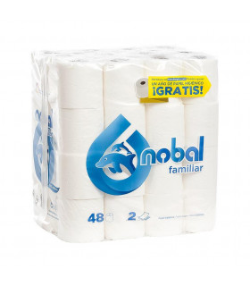Higienico " NOBAL FAMILIAR"x48 2 Capas Blanco -  Paq x48 rollos
