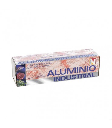 Rollo  papel de aluminio industrial con sierra-1 rollo de 2 kg.
