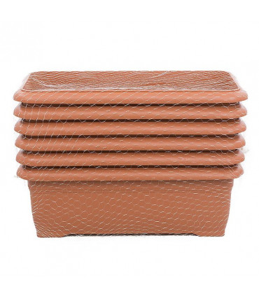 Jardineras 80x38x30 cm. Terracota. 6 jardineras