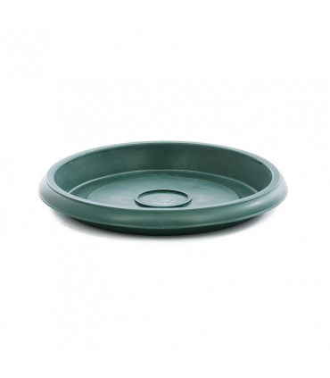 Platos para macetas redondas de 26 cm. de diámetro. Verde. 12 platos