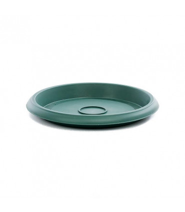 Platos para macetas redondas de 36 cm. de diámetro. Verde. 12 platos