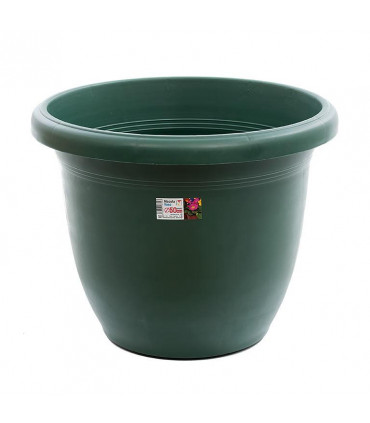 Macetas redondas de 50 cm. de diámetro.  Verde. 6 macetas