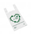 Bolsas asa camiseta resistentes 30x40 cm 70% reciclado Blanca - Pack 50 uds