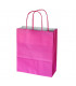 Bolsas de papel con Asa Rizada 18x8x24 cm Fucsia - Caja 250 uds
