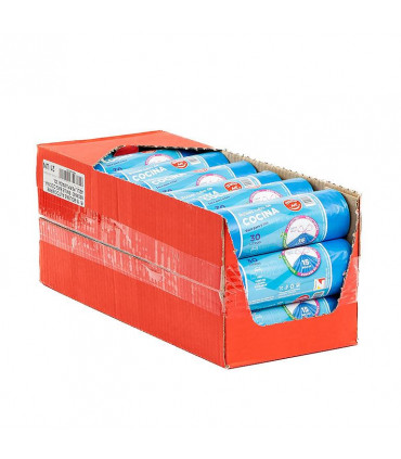 Bolsas de Basura 30 litros 55x60  Azul "Smile bag" - Caja 21 rollos
