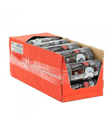 Bolsas de Basura 30 litros 57x65 Gris "Smile bag" - Caja 16 rollos