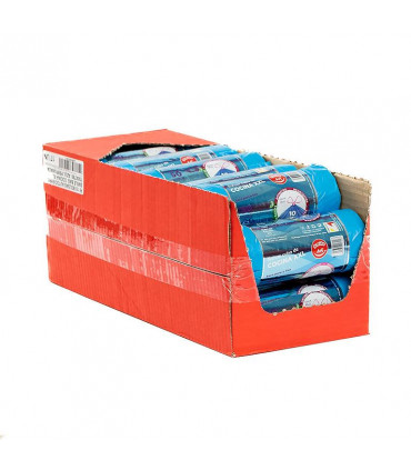 Bolsas de Basura 50 litros 70x75  Azul  "Smile bag"  Caja 17 rollos