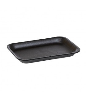 Bandejas negras de poliespan de 250x175x17 mm. Fardo de 840 uds.