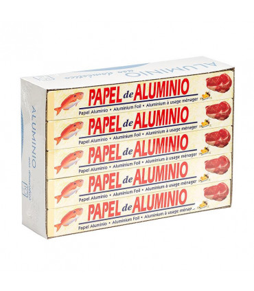 Papel Aluminio 16 servicios -Caja 10 rollos