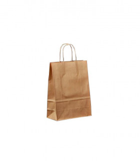 Bolsas de papel con Asa Rizada de 24x11x32 cm-Kraft-Caja 300 uds