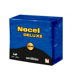 Servilleta 40x40 2 Capas Azul oscuro"Nocel DELUXE" - Caja 24 paq de 50 uds