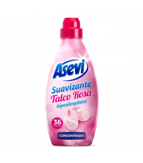 Suavizante Asevi Hipoalergénico Talco Rosa 36 dosis- Caja 10 uds