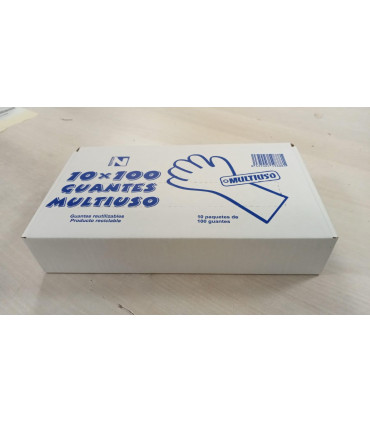 Guantes de plástico multiusos -10 paquetes de 100 guantes cada uno