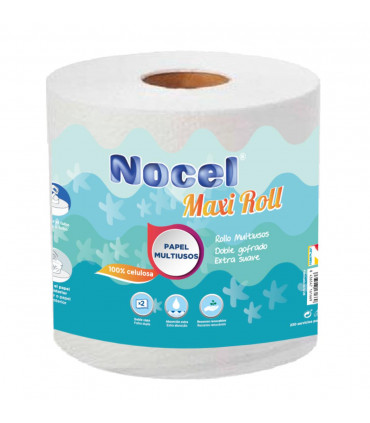 Papel cocina Nocel Maxi Roll decorado. Fardo de 8 rollos