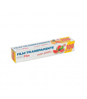 Rollo Film transparente 100 mts uso alimentario-Caja de 8 rollos