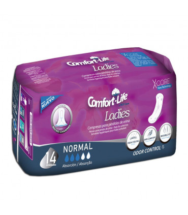 Compresa Incontinencia Normal "Comfort-Life Ladies" 14 uds. - Caja 12 paquetes