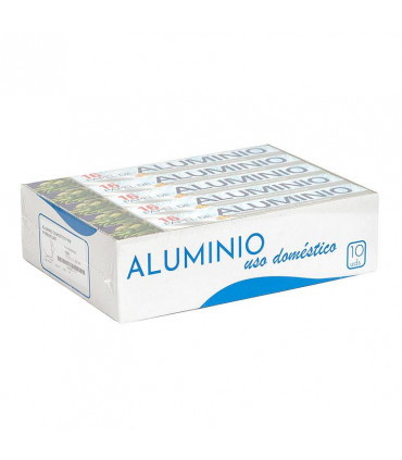 Papel Aluminio 16 metros-Caja 10 rollos