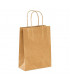 Bolsas de papel con Asa Rizada 18x8x24 cm -Kraft Caja 400 uds