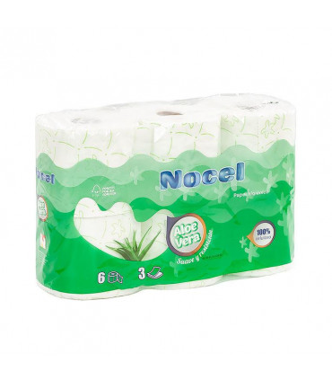 Papel Higiénico 3 capas "NOCEL ALOE VERA"  - Fardo 7 paquetes
