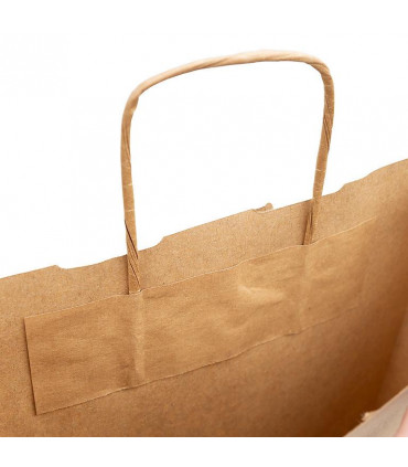 Bolsas de papel con Asa Rizada de 24x11x32 cm-Kraft-Caja 300 uds