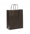 Bolsas de papel con Asa Rizada 24x11x32 Negro- Caja 300 uds