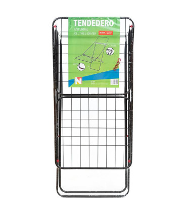 Tendedero de suelo plegabe con alas 18 mt Negro- Pack de 6 tendederos