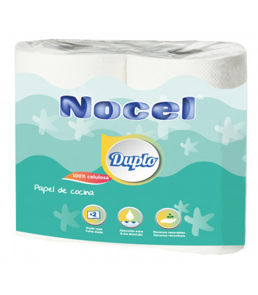 Papel Cocina Nocel Duplo pack 2 rollos- Fardo 24 paquetes