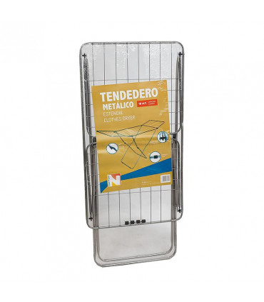 Tendedero plegable  con alas 18 metros color plata - Pack de 6