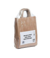 Bolsas de papel con Asa Rizada 18x8x24 cm Kraft - Paquete 20 uds.