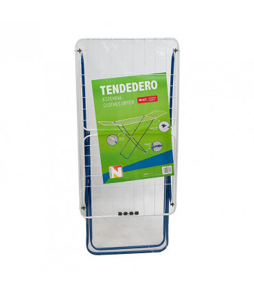 Tendedero de suelo plegable con alas de 18 metros color azul. Pack 6 tendederos