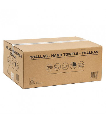 Toalletas zig-zag ecológicas-190 unidades -Caja de 20 paquetes