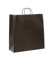 Bolsas de papel con Asa Rizada 44x15x46 Negra-Caja 200 uds