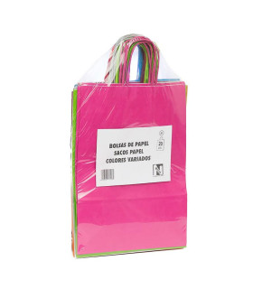 Bolsas de papel con Asa Rizada- 24x11x32 -Paquete 20 uds.