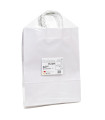 Bolsas de papel con Asa Rizada 32x12x41 blanca - Paquete 20 uds.