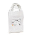 Bolsas de papel con Asa Rizada 18x8x24 blanca- Paquete 20 uds.