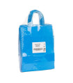 Bolsas de papel con asa rizada 24x11x32 Azul- Paquete 20 uds