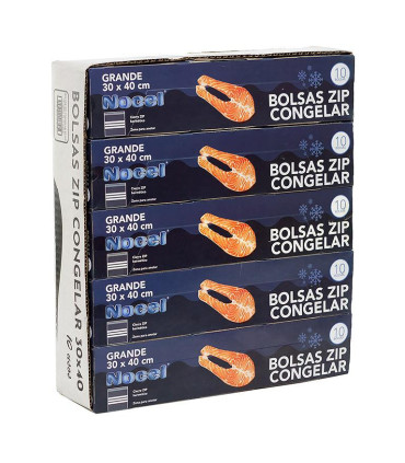 Bolsa para congelar Zip 30x40 10 Usos - Pack 10 cajas