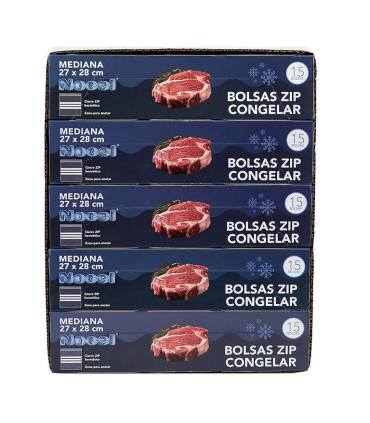 Bolsa para congelar Zip 27x28 15 Usos - Pack 10 cajas